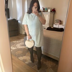 RACHEL ZOE Tweed Blue Dress